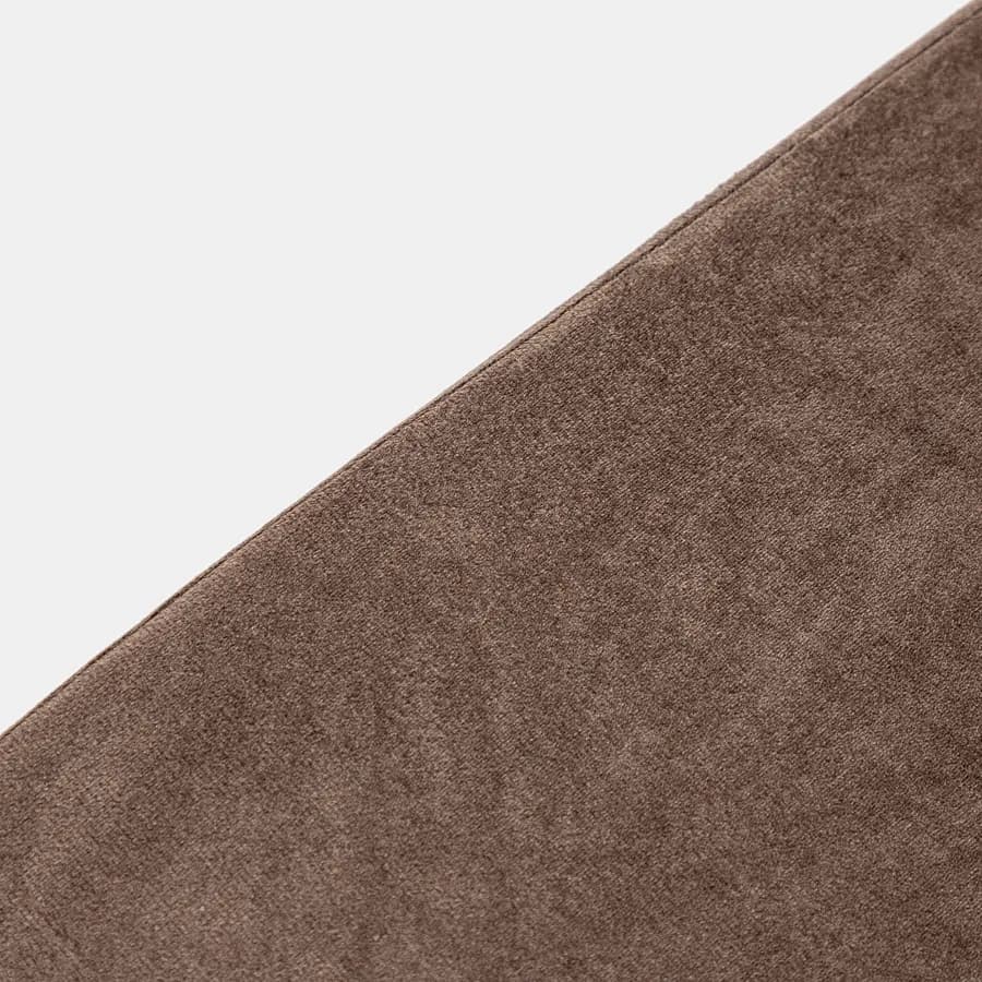 Panca contenitore 78x38 cm in velluto a coste cacao con seduta imbottita - French