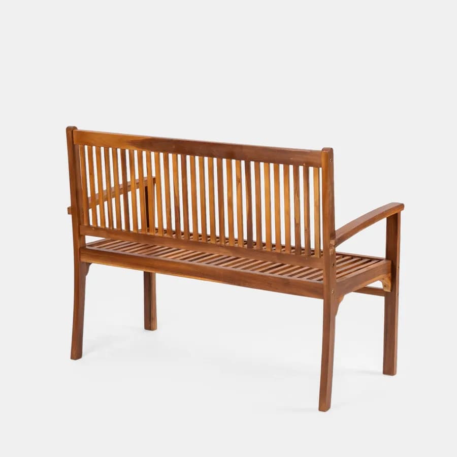 Panchina da giardino 2 posti 120x60 cm in legno teak - Louis
