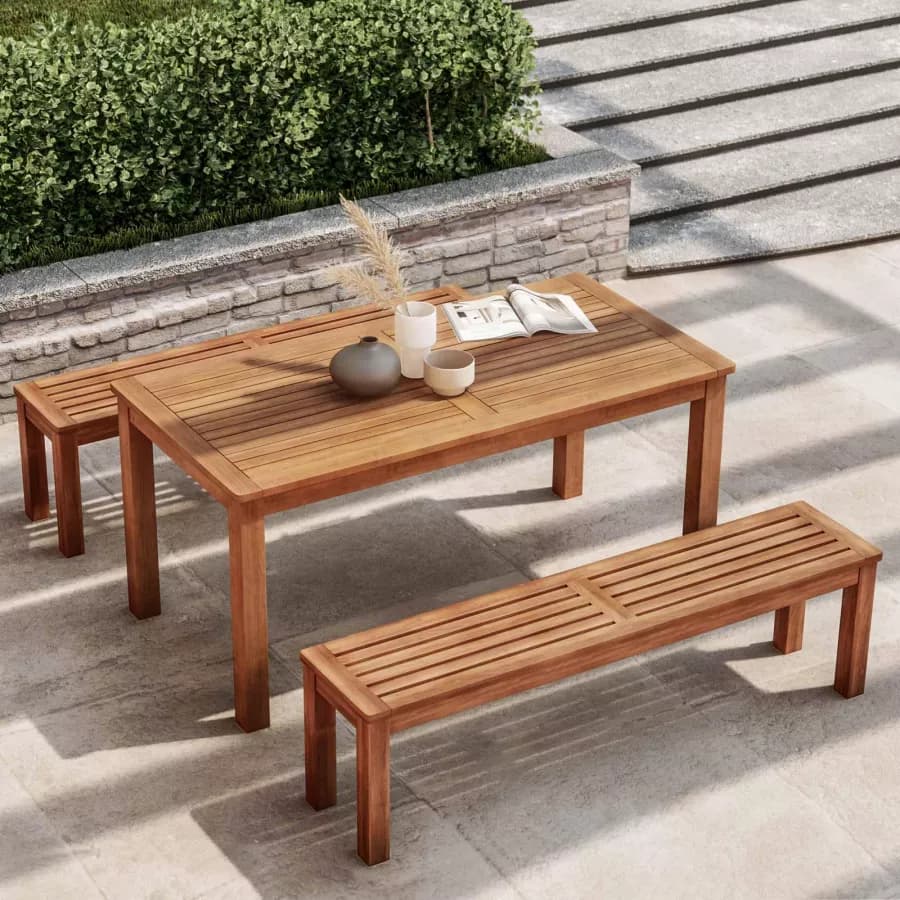 Panca da giardino in legno di acacia 160 cm - Paja