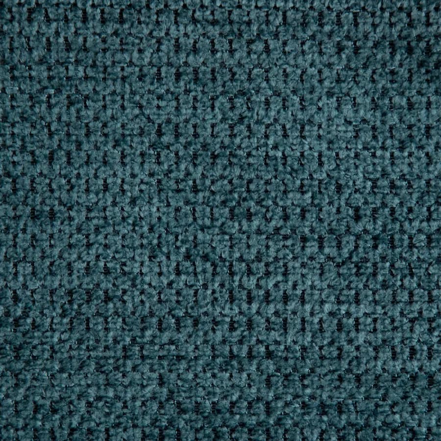 Panca imbottita 110x45 cm in tessuto effetto maglia blu petrolio - Ticus