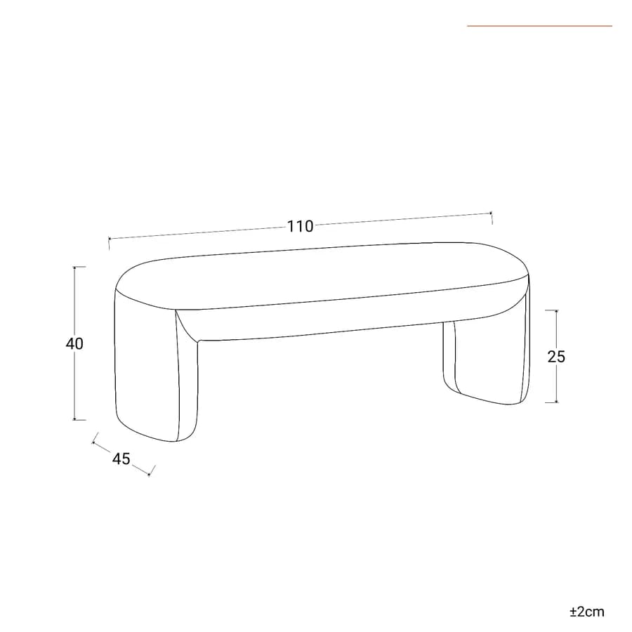 Panca imbottita 110x45 cm in tessuto effetto maglia blu petrolio - Ticus