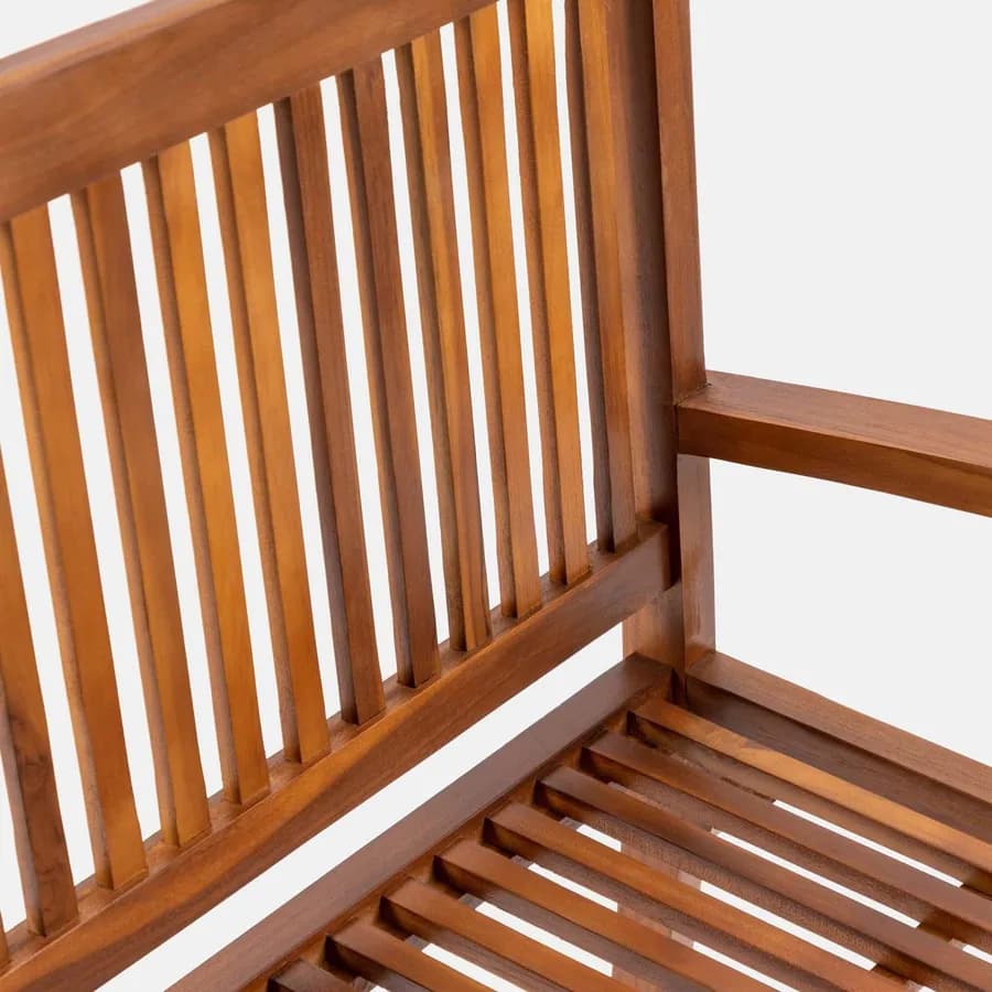 Panchina da giardino 3 posti 150x60 cm in legno teak - Louis