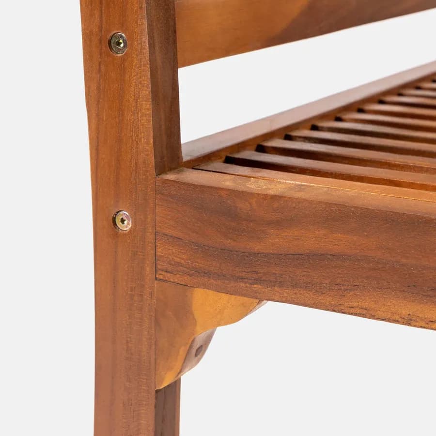 Panchina da giardino 3 posti 150x60 cm in legno teak - Louis