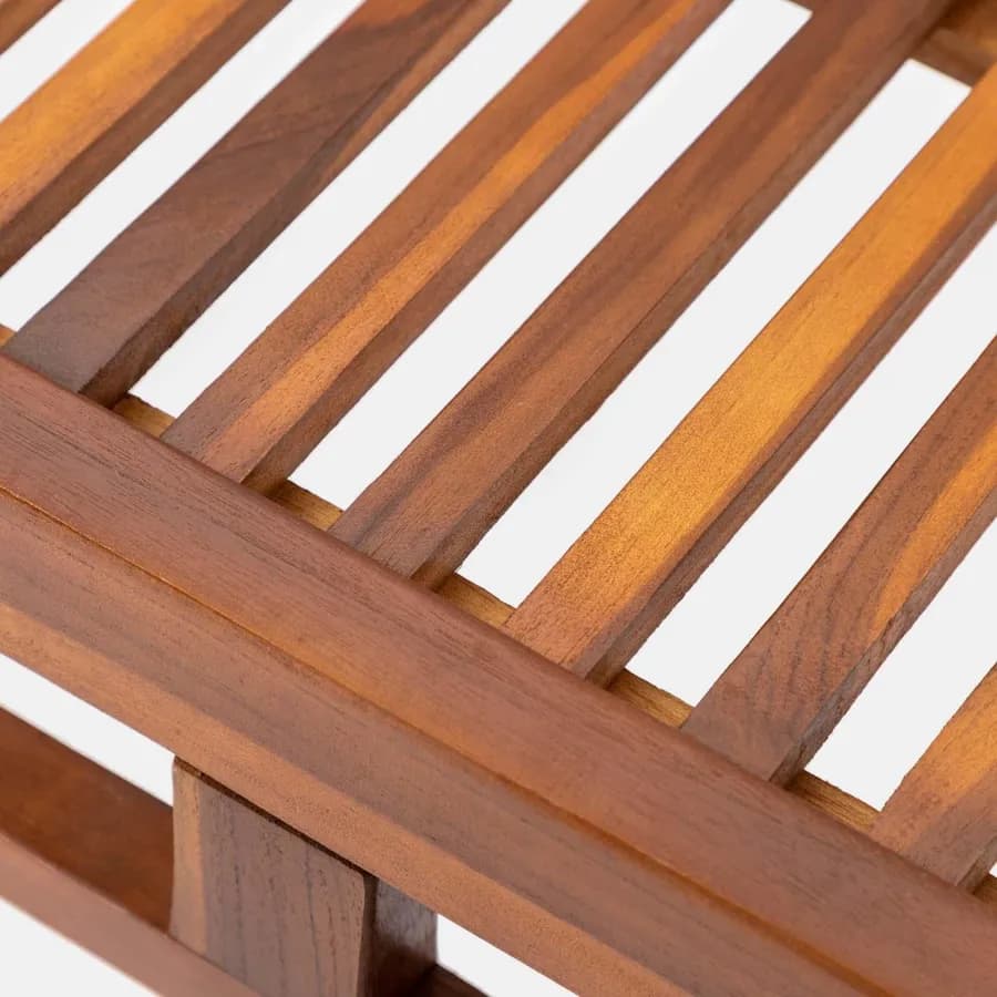 Panchina da giardino 3 posti 150x60 cm in legno teak - Louis