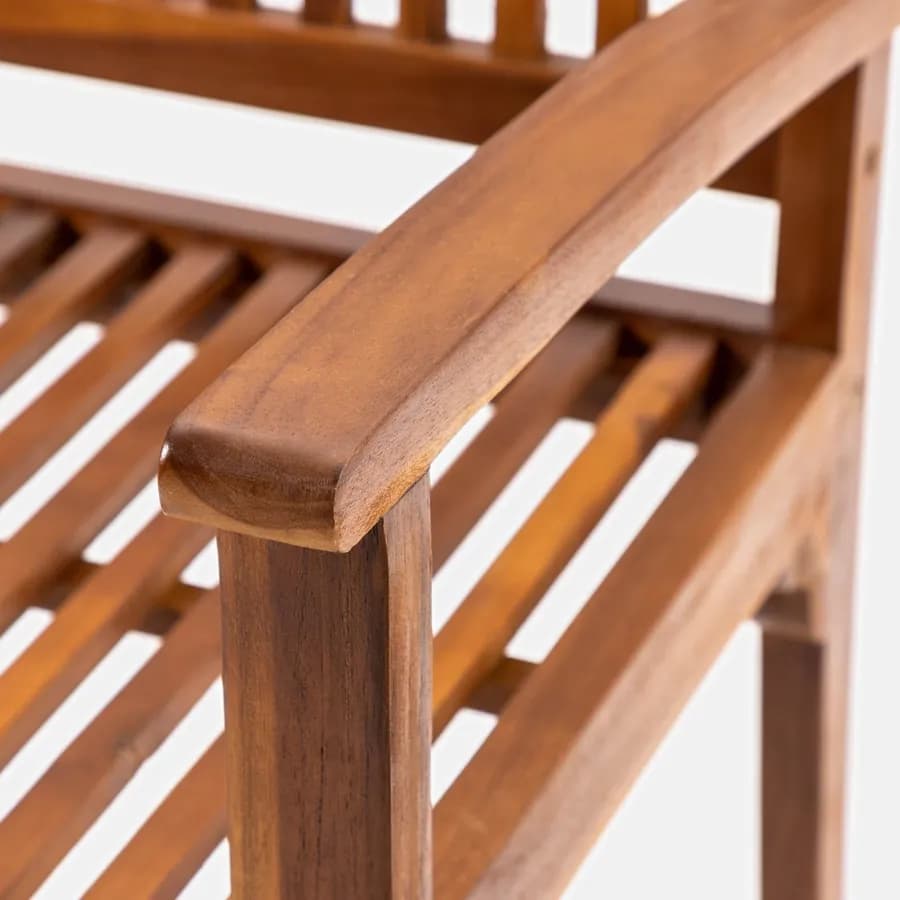 Panchina da giardino 3 posti 150x60 cm in legno teak - Louis