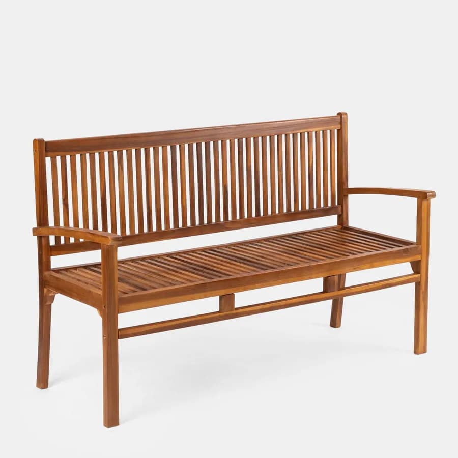 Panchina da giardino 3 posti 150x60 cm in legno teak - Louis