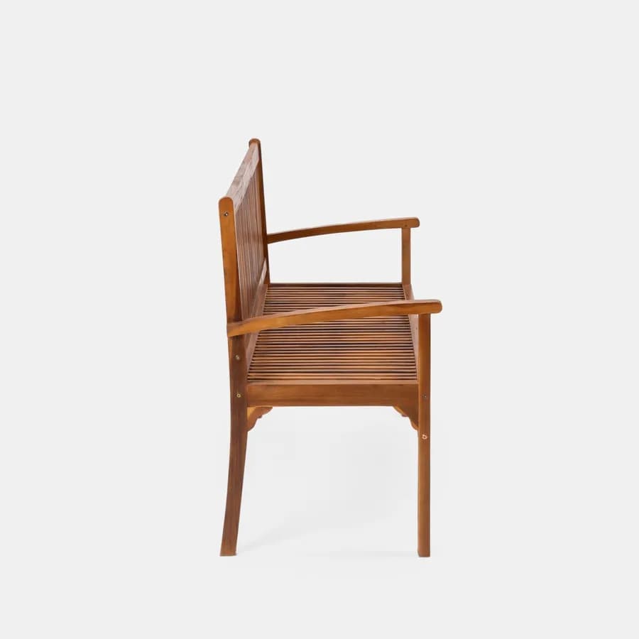 Panchina da giardino 3 posti 150x60 cm in legno teak - Louis