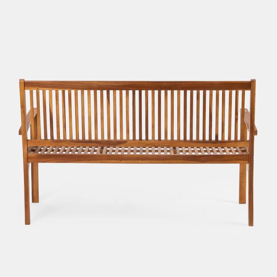 Panchina da giardino 3 posti 150x60 cm in legno teak - Louis