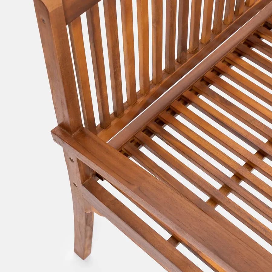 Panchina da giardino 3 posti 150x60 cm in legno teak - Louis