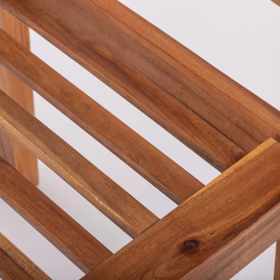 Panchina 2 posti in legno di acacia 120x59 cm con braccioli - Paja