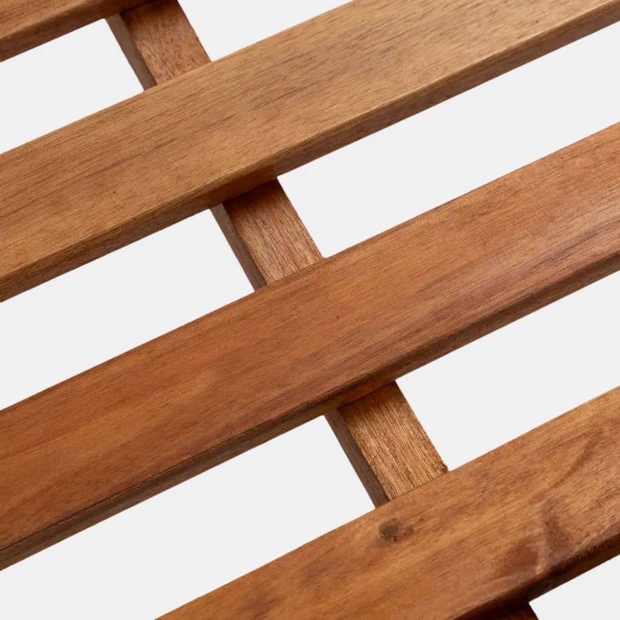 Panchina da giardino 3 posti in legno di acacia stile classico - Disha