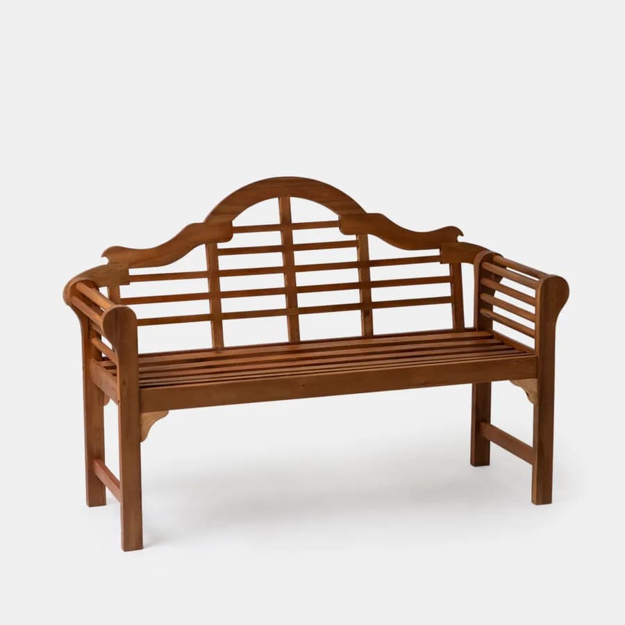 Panchina da giardino 3 posti in legno di acacia stile classico - Disha