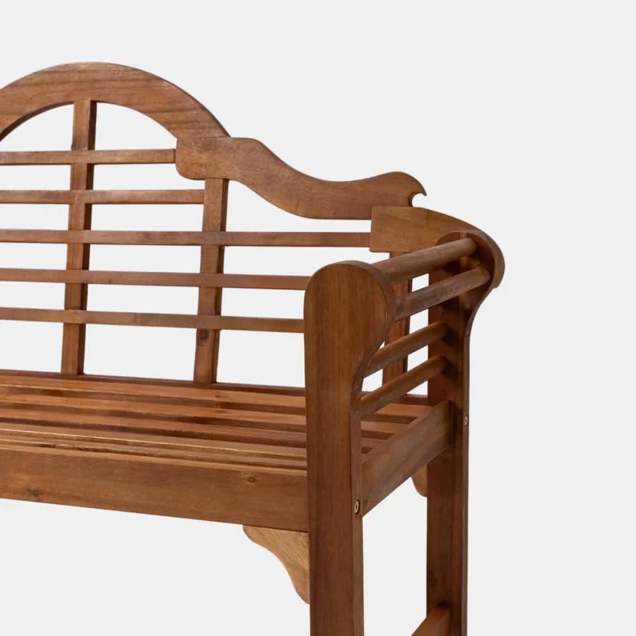 Panchina da giardino 3 posti in legno di acacia stile classico - Disha