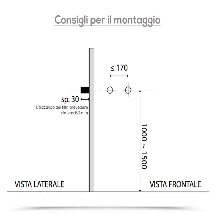 Pannello doccia idromassaggio alluminio silver - Glamm