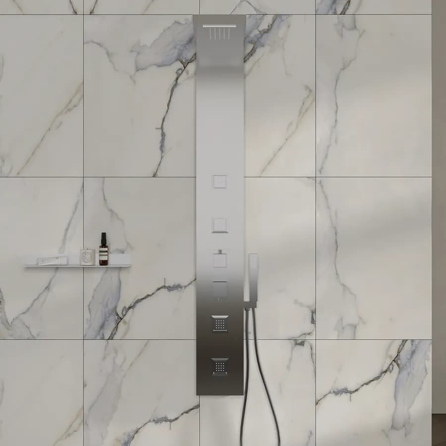 Pannello doccia idromassaggio squadrato con cascata cervicale idroterapia - Keen