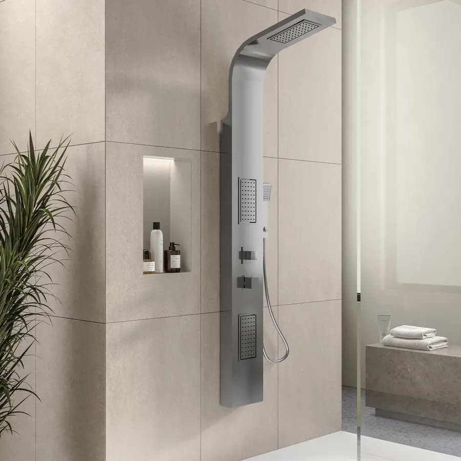 Pannello doccia termostatico idromassaggio multigetto acciaio inox - Denver