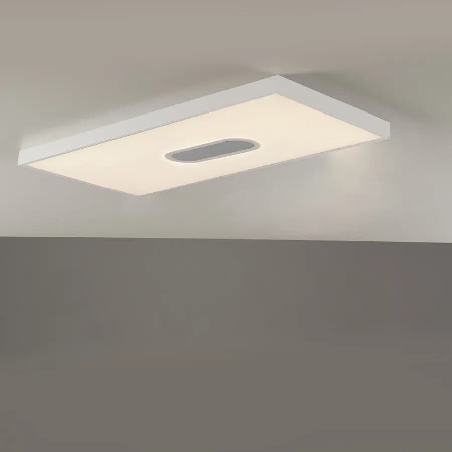 Pannello led con speaker bluetooth 59,5x29,5 cm in alluminio bianco