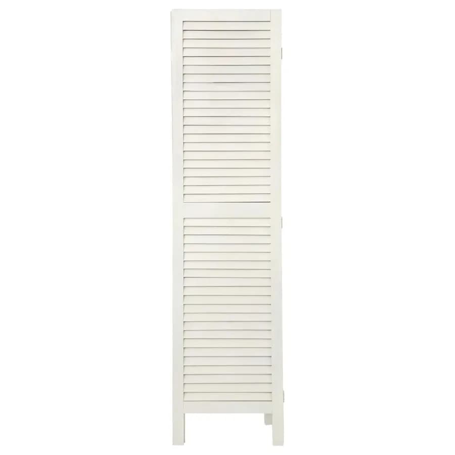 Paravento 120x170 h cm in legno di paulonia bianco anticato