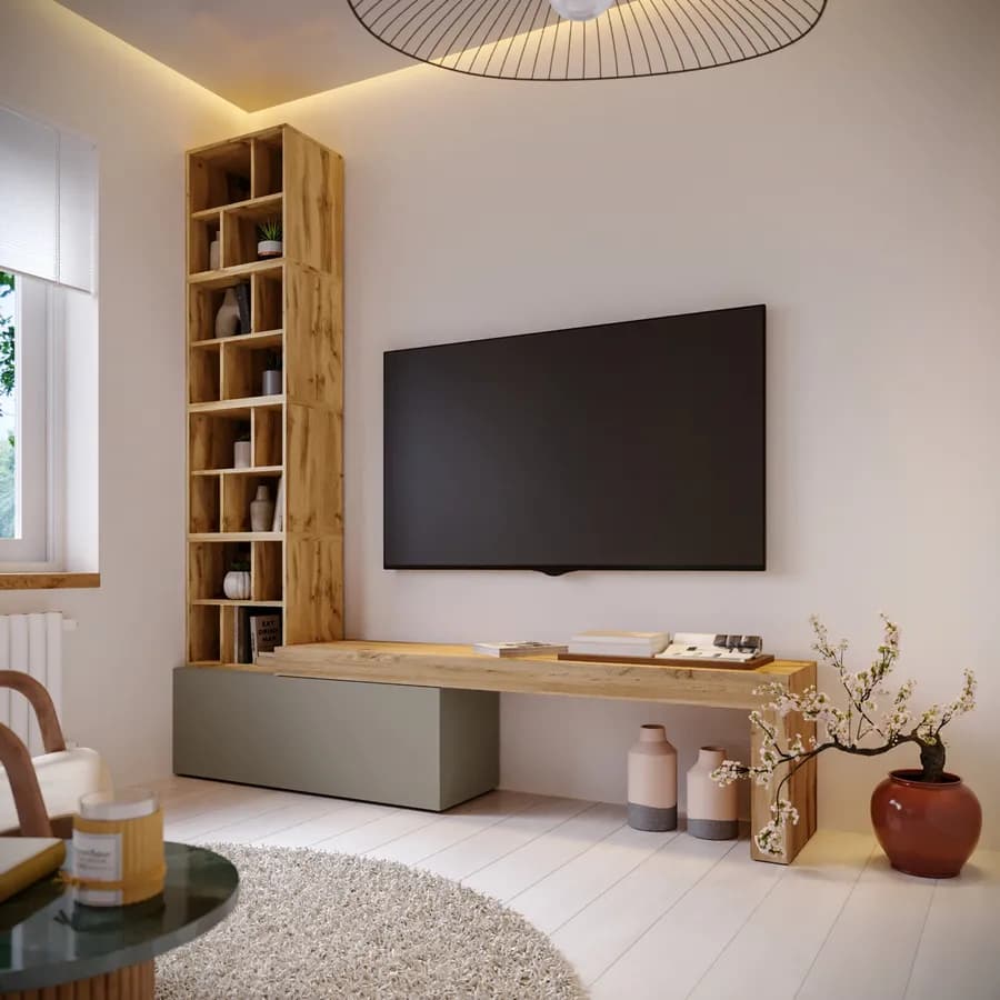 Parete attrezzata 230 cm rovere wotan e tortora - Kayros