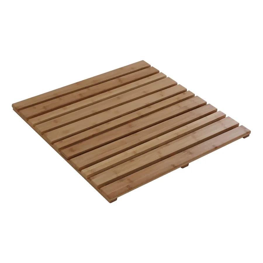 Pedana doccia 50 x 50 cm rigida in bambù