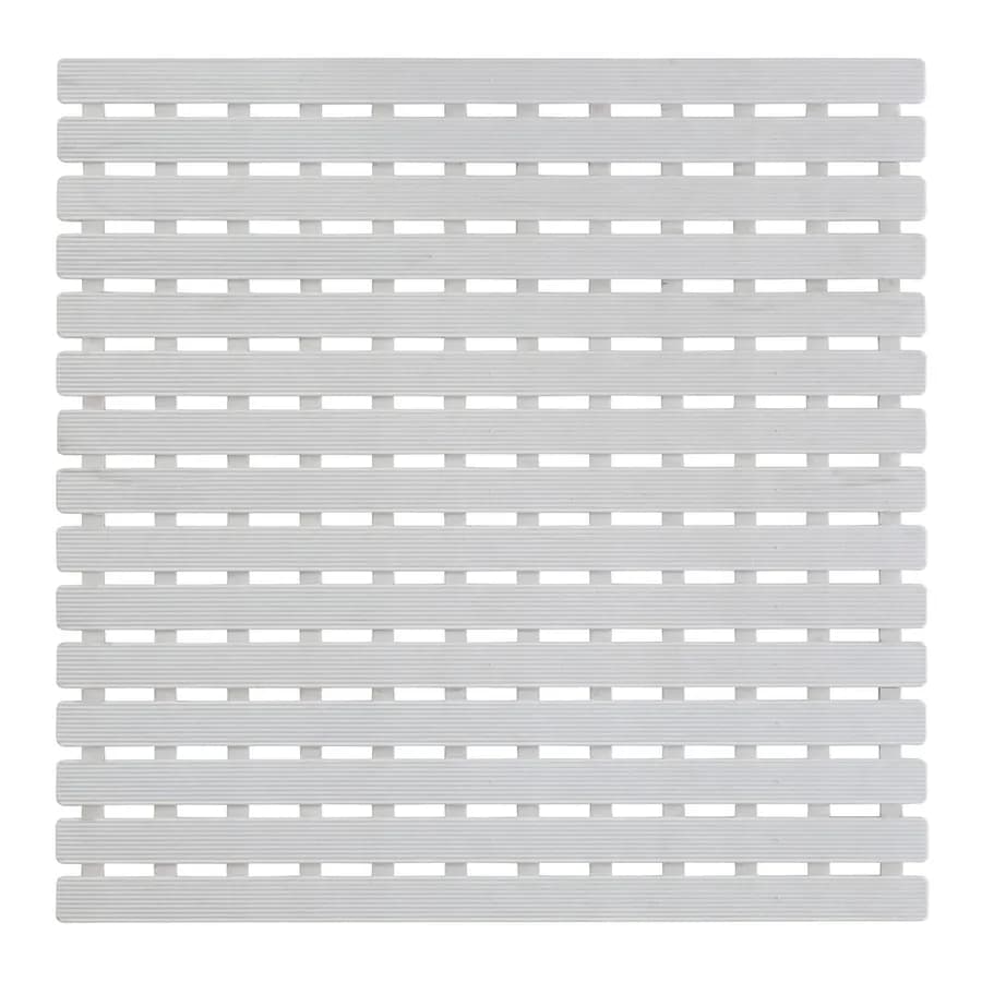 Pedana per doccia 54 x 54 cm con gomma antiscivolo bianco