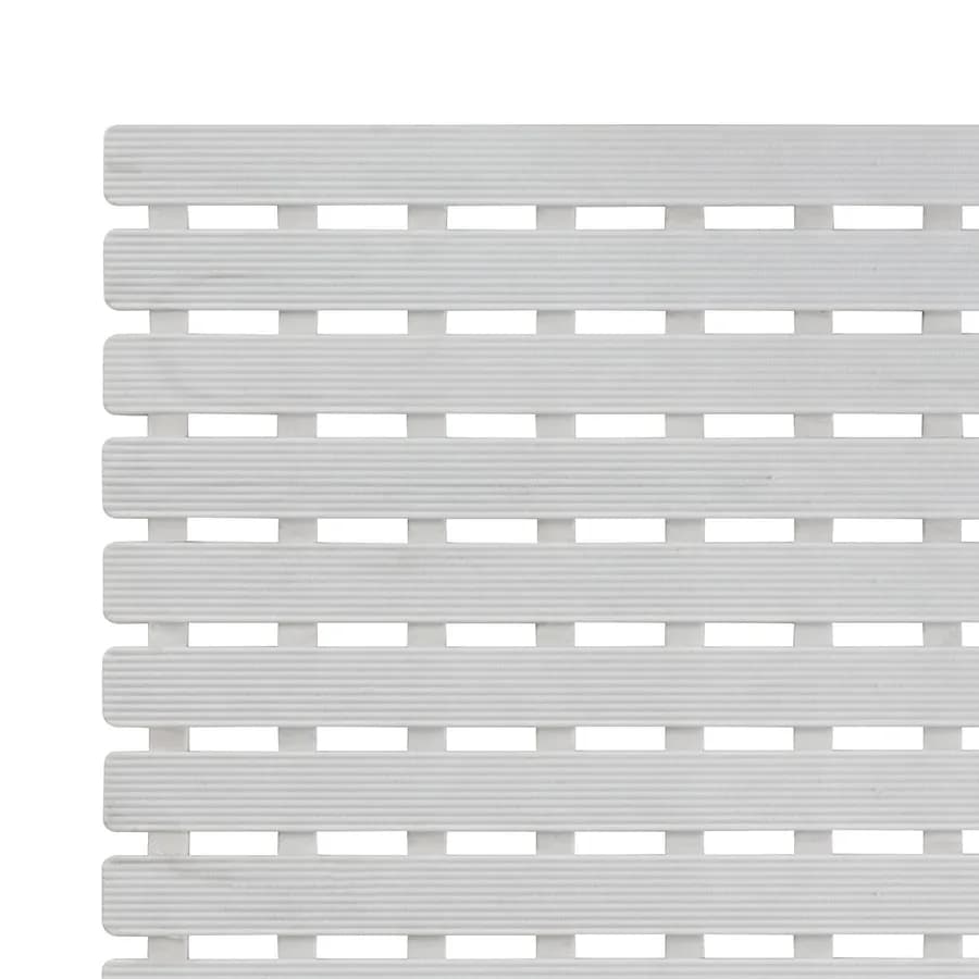 Pedana per doccia 54 x 54 cm con gomma antiscivolo bianco