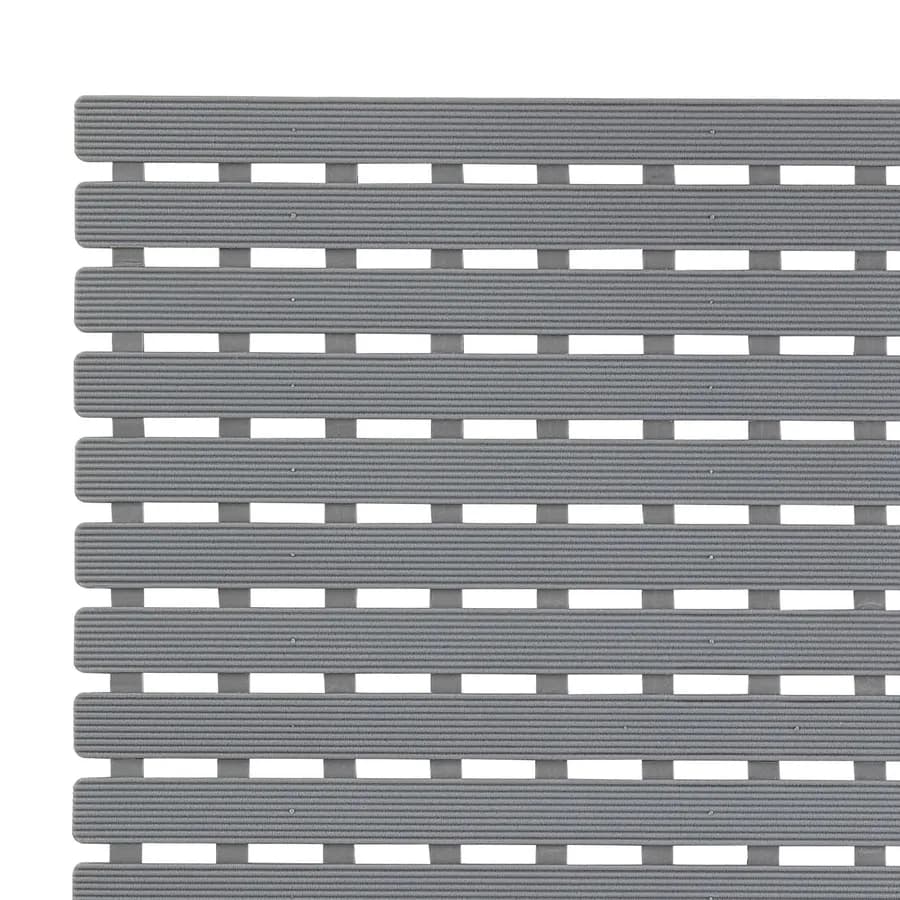 Pedana per doccia 54 x 54 cm con gomma antiscivolo grigio
