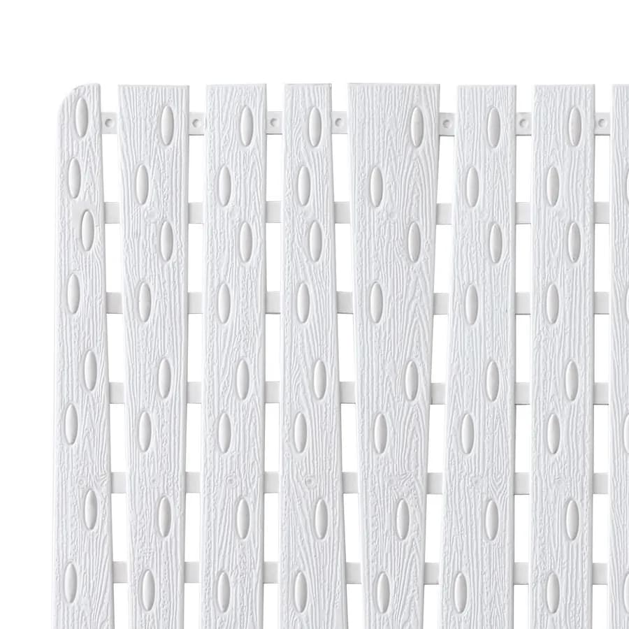 Pedana per doccia 40 x 80 cm con gomma antiscivolo bianco