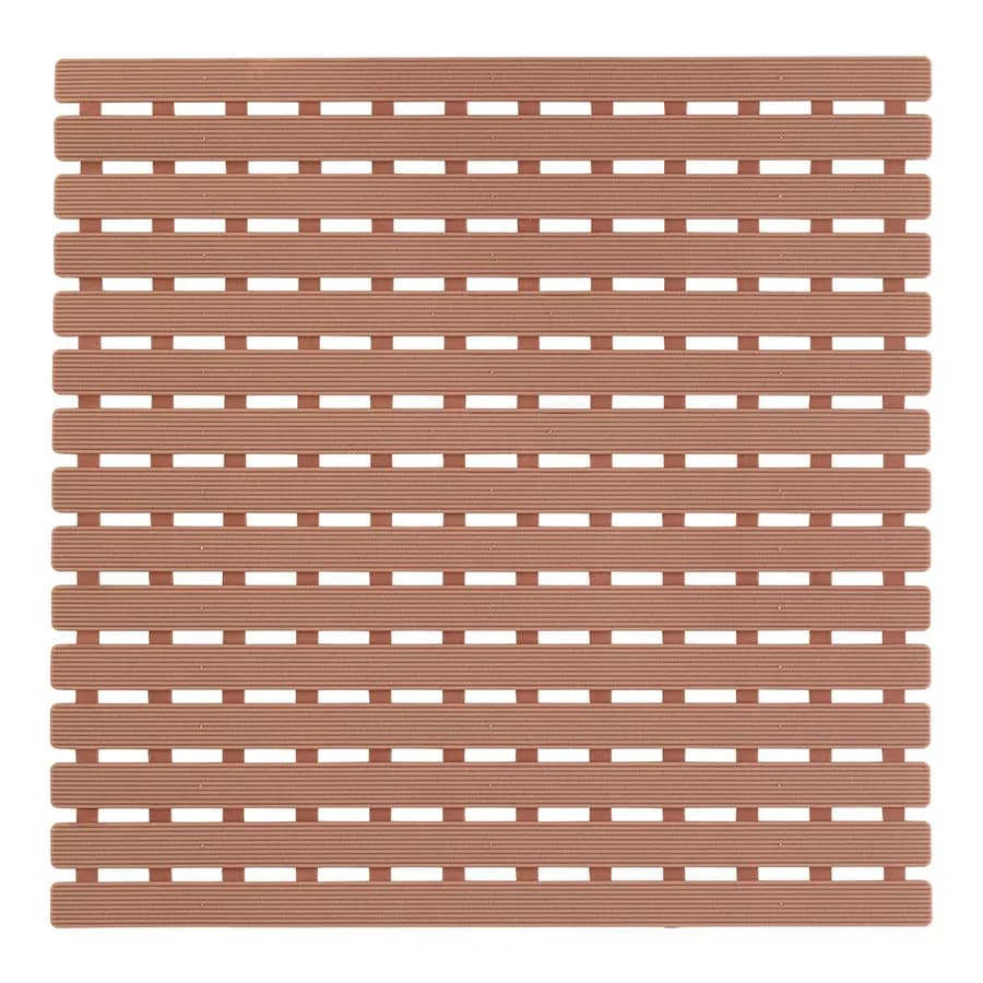 Pedana per doccia 54 x 54 cm con gomma antiscivolo tortora