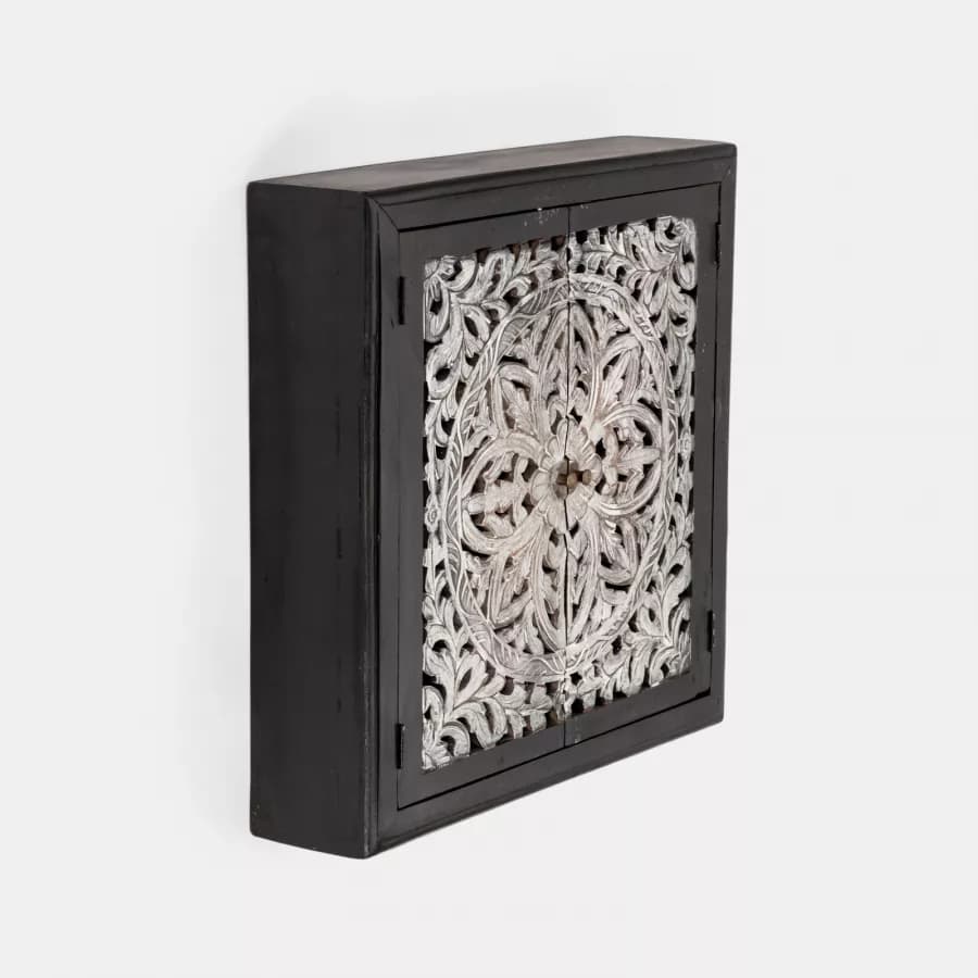 Pensile 47x11 cm con due ante decoro mandala