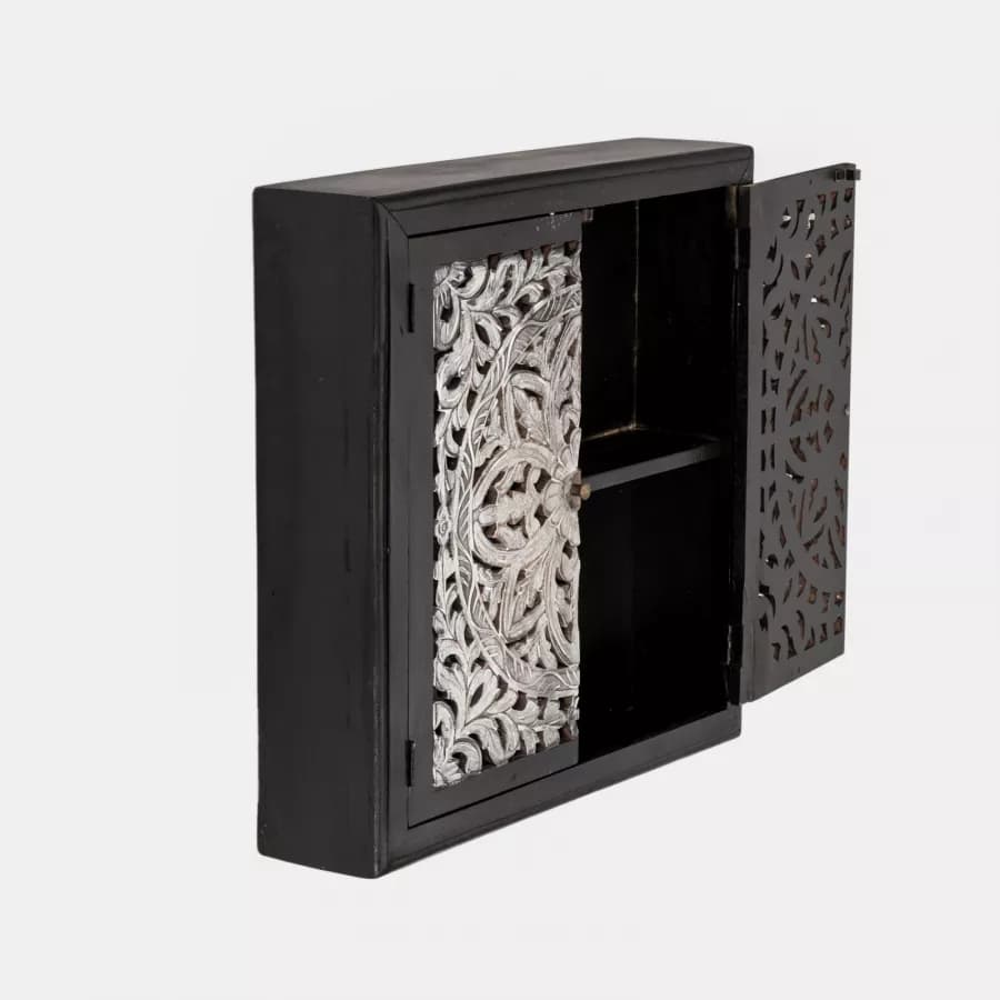 Pensile 47x11 cm con due ante decoro mandala