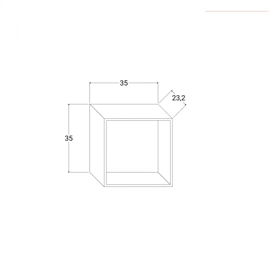 Pensile bagno 35x35 h cm con vano a giorno in legno rovere bianco - Plain