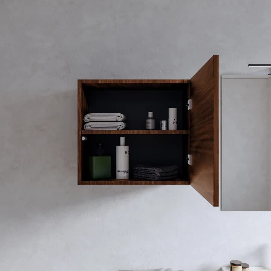Pensile bagno 55x50 h cm con anta reversibile rovere deciso - Plain