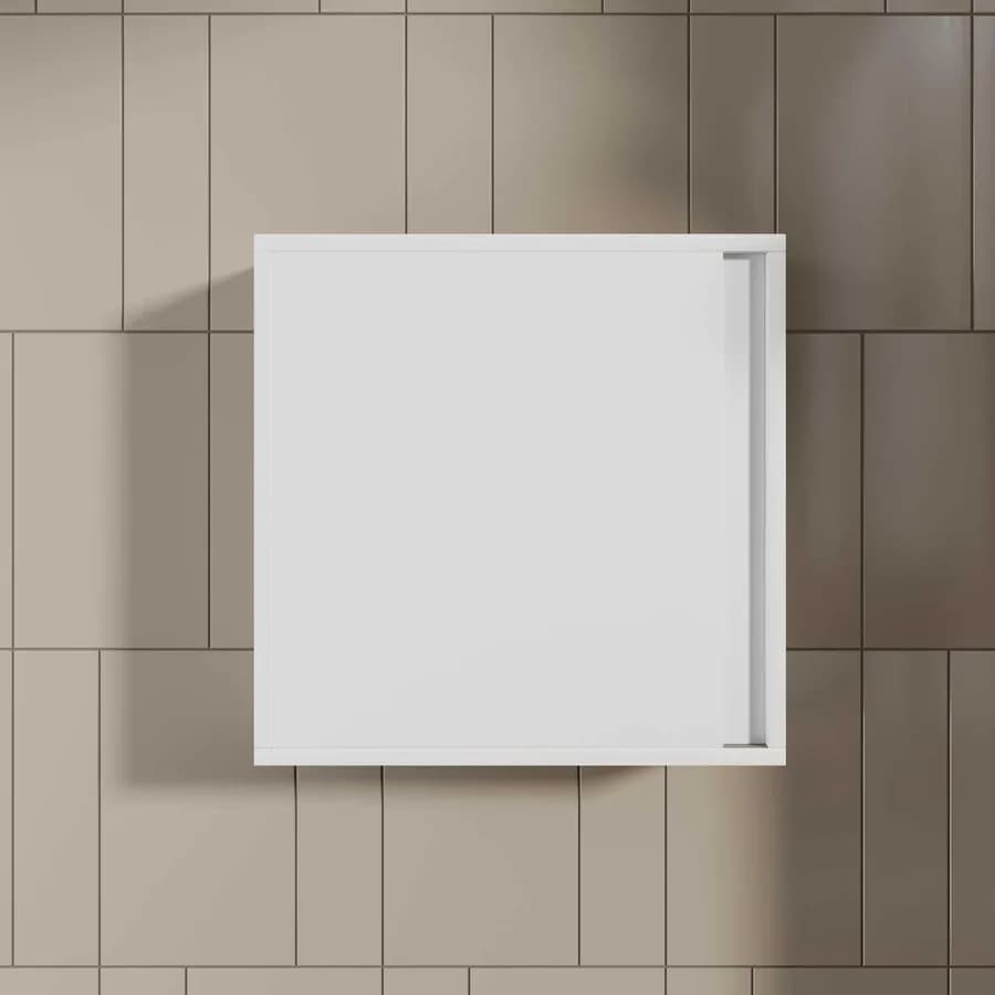 Pensile bagno sospeso bianco opaco 45 cm salvaspazio