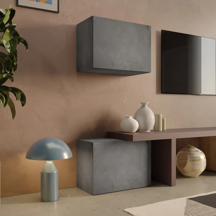 Modulo da terra 55x40h cm grigio piombo con anta reversibile - Clary