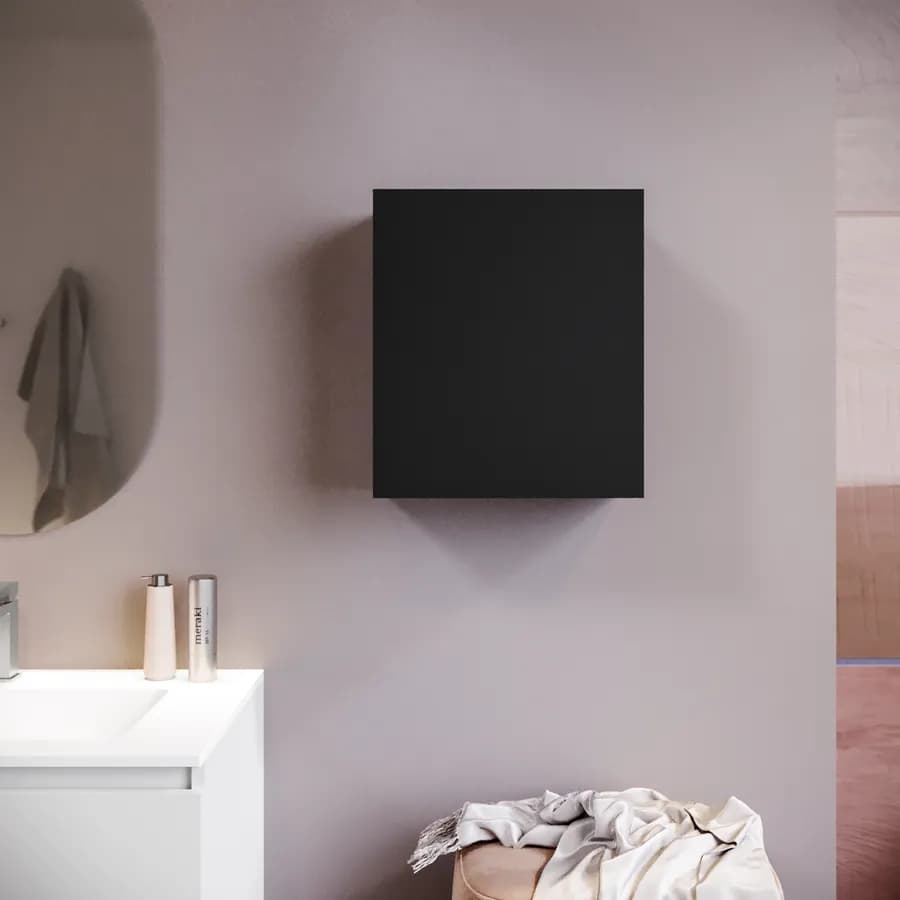 Pensile da bagno sospeso 30x40 h cm in nero carbone opaco - Union