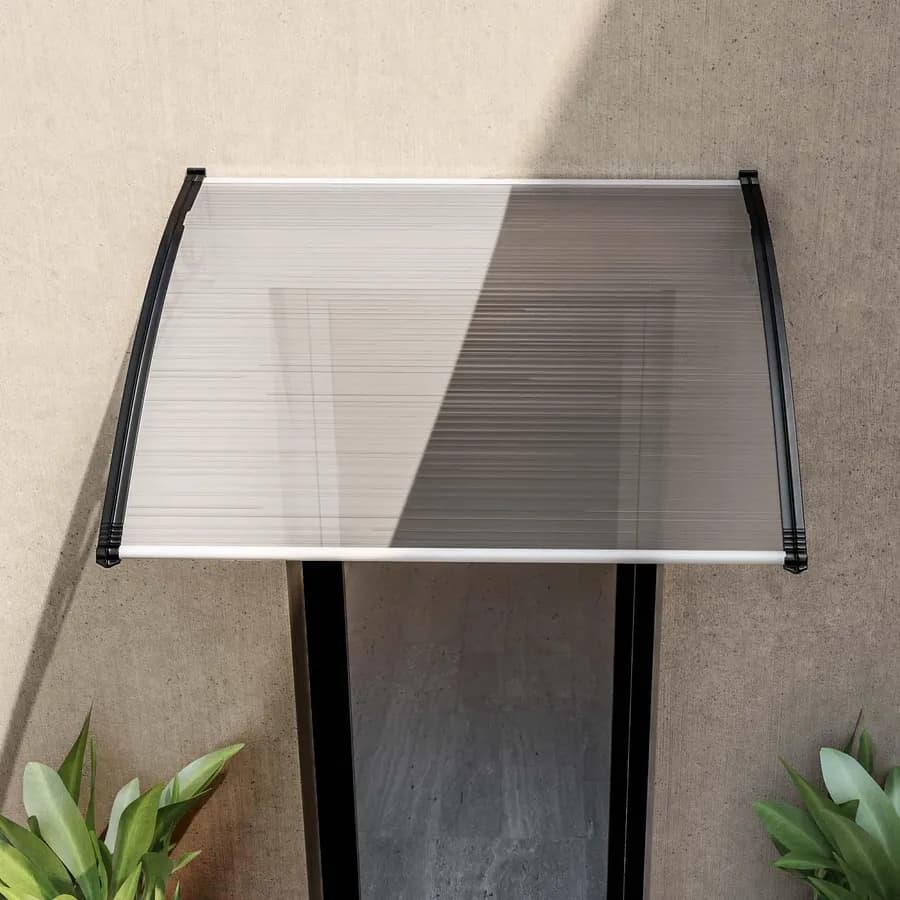 Pensilina 120x80 cm struttura nera copertura satinata - Sirocco