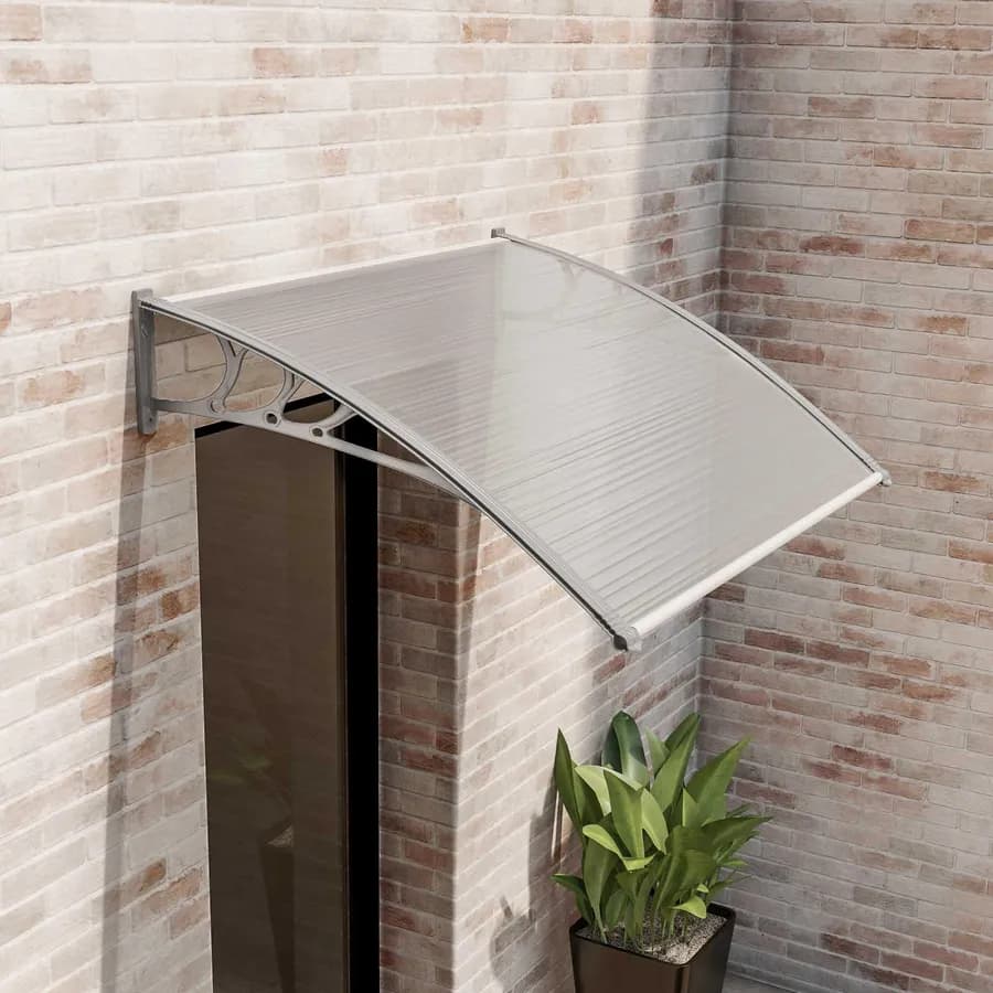 Pensilina 130x100 cm struttura grigia copertura satinata - Sirocco