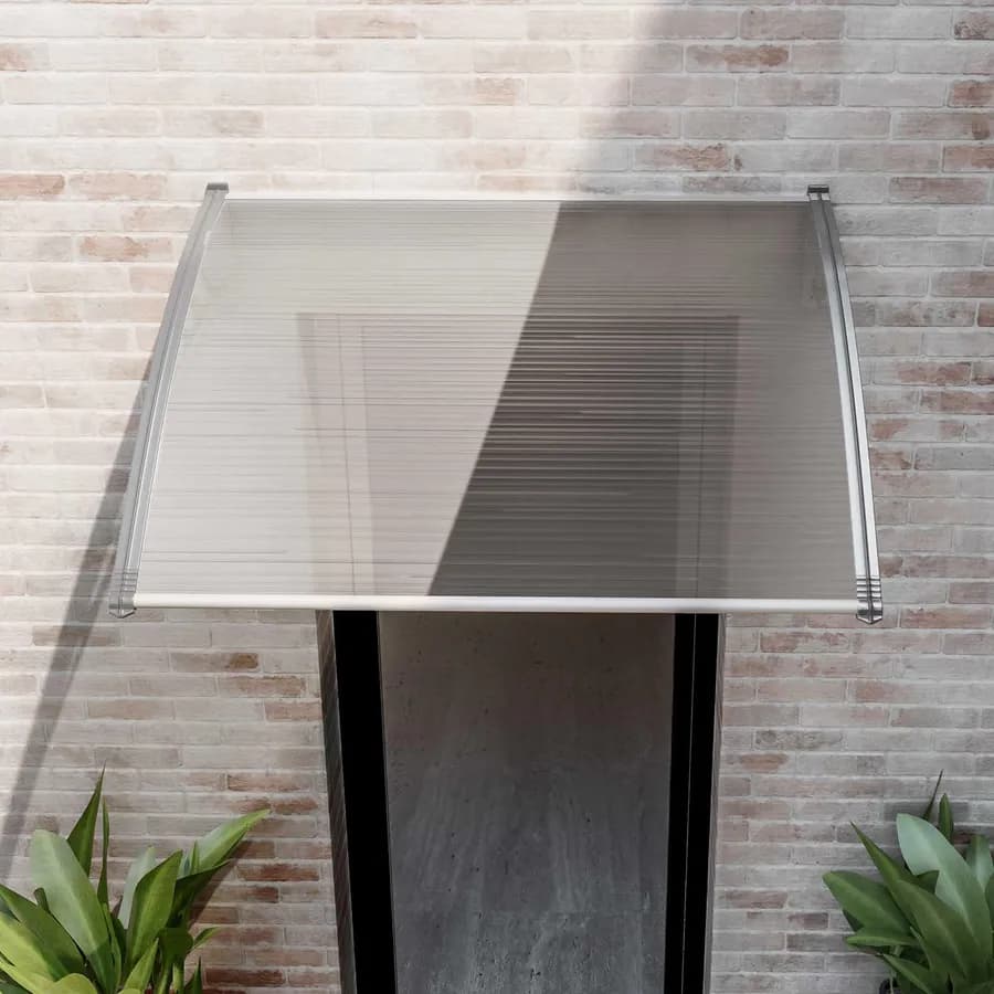 Pensilina 130x100 cm struttura grigia copertura satinata - Sirocco