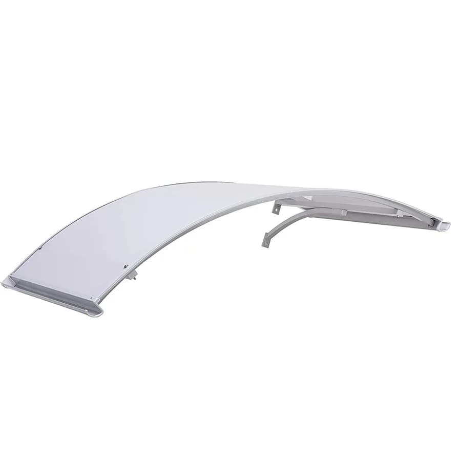 Pensilina ad arco 140x90 cm grigia satinata con gocciolatoio - Arkie