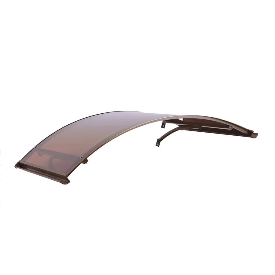 Pensilina ad arco 160x120 cm marrone satinato con gocciolatoio - Arkie