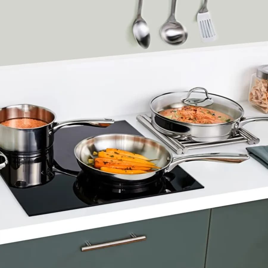 Pentola 24x6h cm in acciaio inox cromo - Veralux