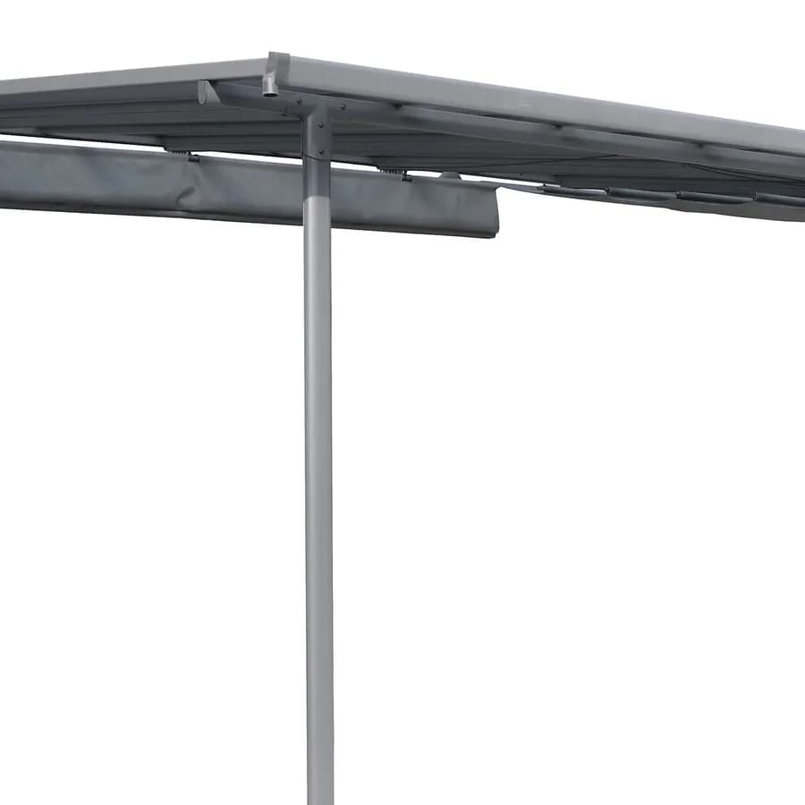 Pergola 6x3,5 m in alluminio e policarbonato grigio - Shine