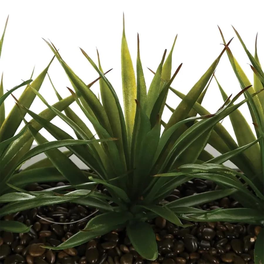 Pianta artificiale di aloe vera 35x15 cm in vaso in gres porcellanato