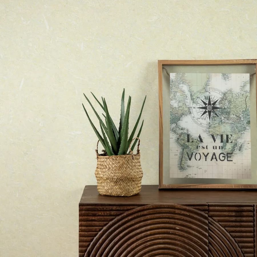 Pianta artificiale di aloe vera 37h cm con vaso naturale