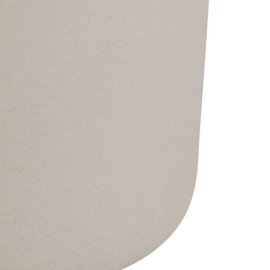 Piantana 111h cm in ceramica e tessuto bianco