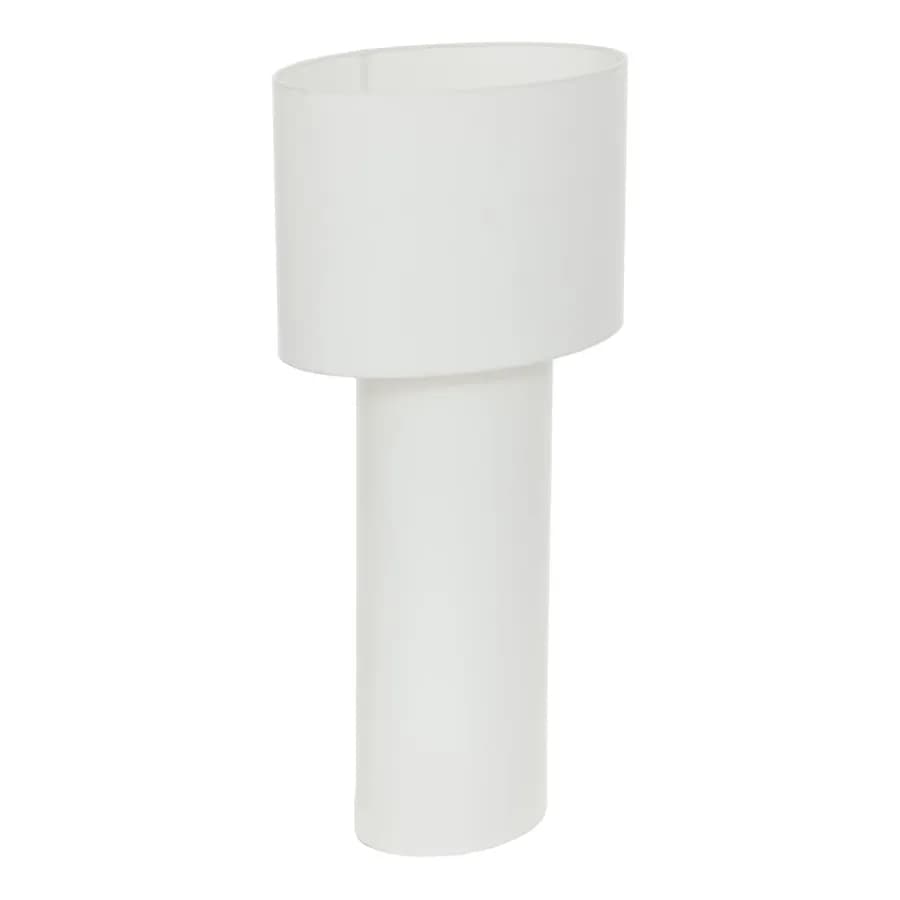 Piantana 115h cm in tessuto bianco