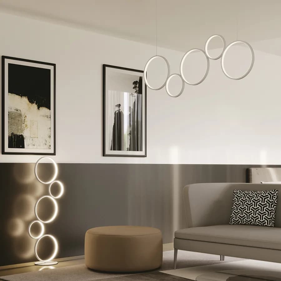 Piantana 117x46,3 cm in alluminio bianco goffrato