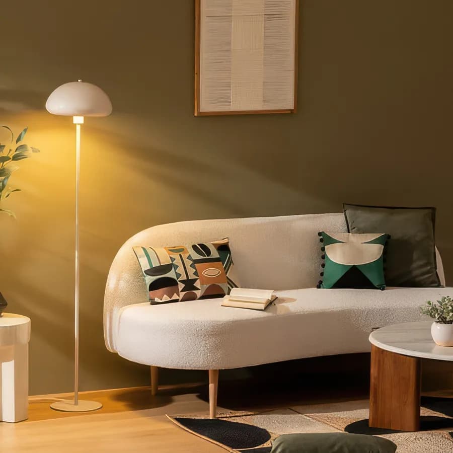 Piantana 140h cm in acciaio bianco - Conway
