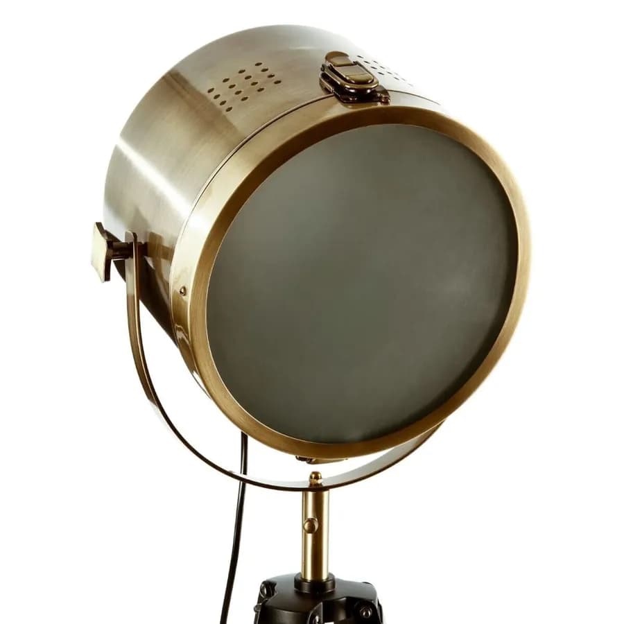 Piantana 150 h cm vintage in legno grigio e metallo bronzo